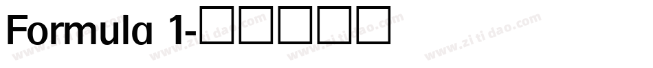 Formula 1字体转换